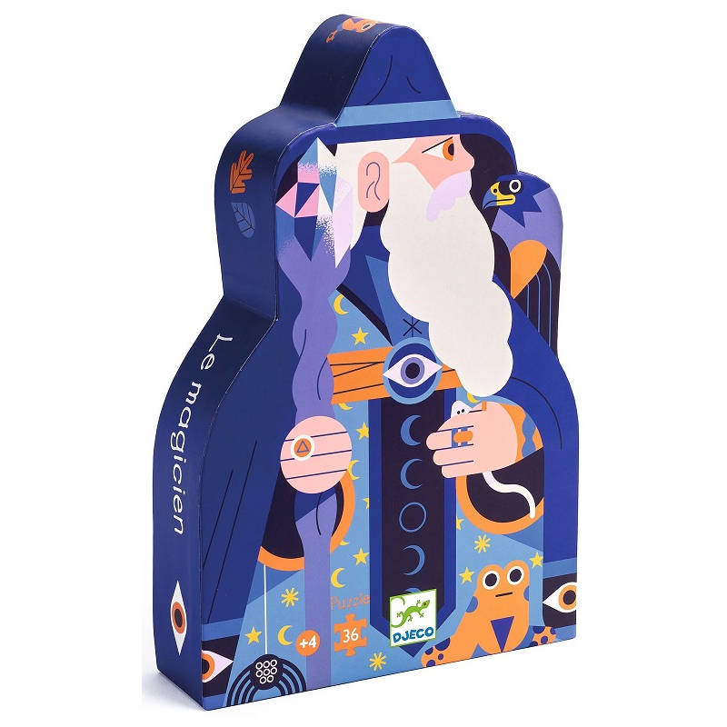 Acheter puzzle enfant Djeco silhouette Le magicien au sceptre de cristal