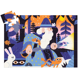 Acheter puzzle enfant Djeco silhouette Le magicien au sceptre de cristal